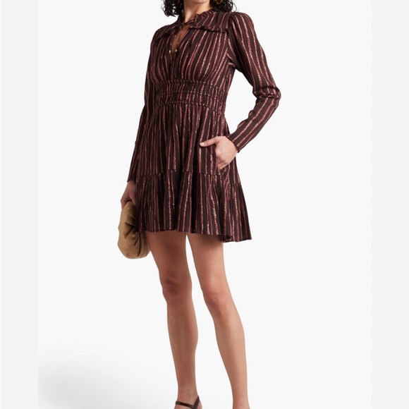 Ulla Johnson Dresses & Skirts - Ulla Johnson Rosalind Metallic Striped Mini Dress